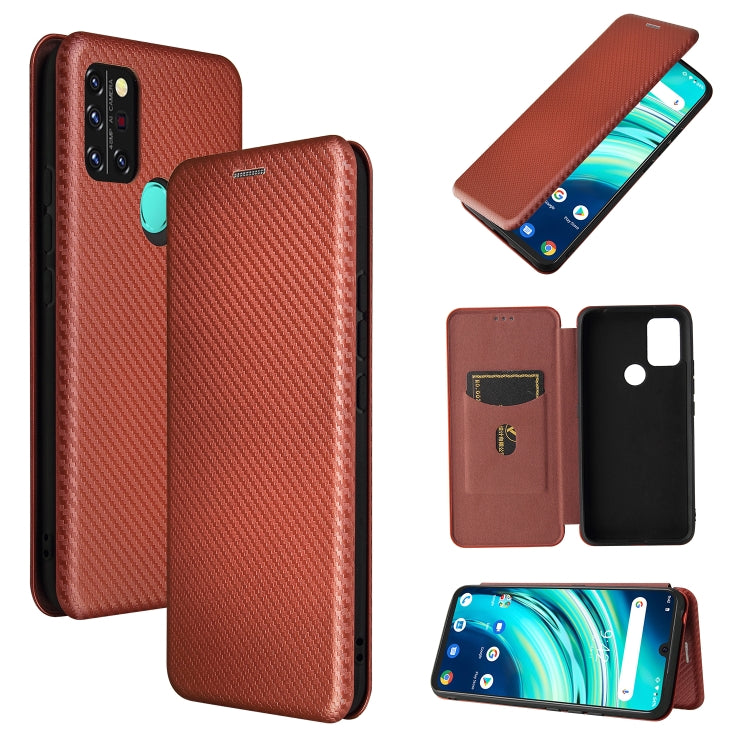 Carbon Fiber Texture Magnetic Horizontal Flip TPU + PC + PU Leather Case with Card Slot, For TCL 10 5G UW(US Version), For Sony Xperia 10 III, For UMIDIGI A9