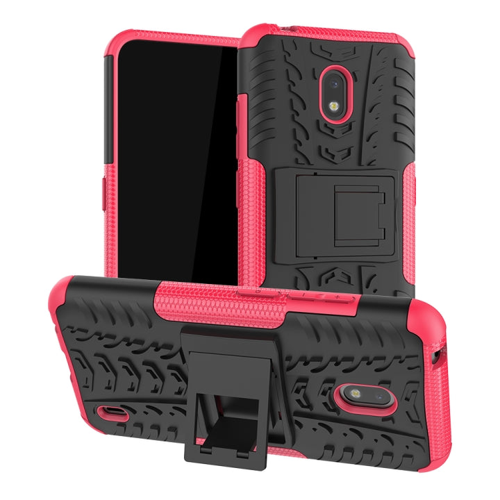 Tire Texture TPU + PC Shockproof Case with Holder, For Nokia 2.2, For OPPO Realme X, For Huawei Honor 9X Pro, For Galaxy Note 10 Plus