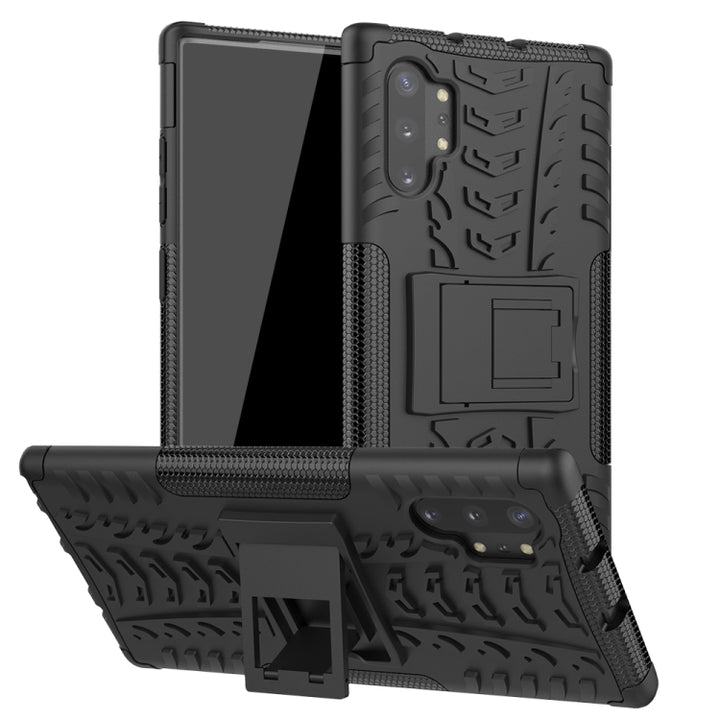 Tire Texture TPU + PC Shockproof Case with Holder, For Nokia 2.2, For OPPO Realme X, For Huawei Honor 9X Pro, For Galaxy Note 10 Plus