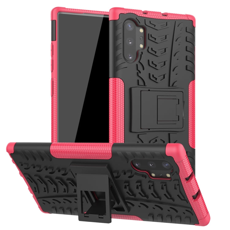 Tire Texture TPU + PC Shockproof Case with Holder, For Nokia 2.2, For OPPO Realme X, For Huawei Honor 9X Pro, For Galaxy Note 10 Plus