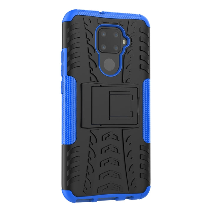 Tire Texture TPU + PC Shockproof Case with Holder, For Huawei Nova 5i Pro, For Huawei Honor 20 Pro, For Xiaomi Mi CC9e