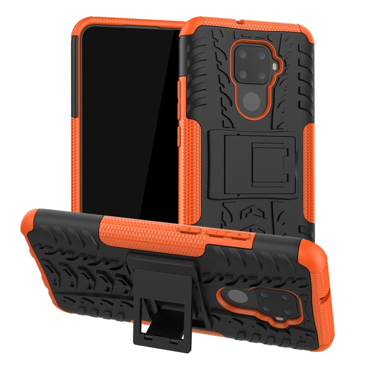 Tire Texture TPU + PC Shockproof Case with Holder, For Huawei Nova 5i Pro, For Huawei Honor 20 Pro, For Xiaomi Mi CC9e