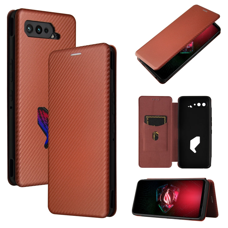 Carbon Fiber Texture Magnetic Horizontal Flip TPU + PC + PU Leather Case with Card Slot, For Asus ROG Phone 5, For Blackview BV6300 Pro, For Samsung Galaxy M62, For Samsung Galaxy F62, For Sony Xperia 1 III