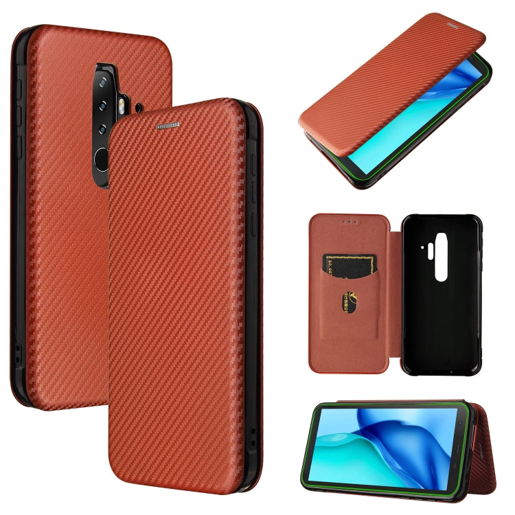 Carbon Fiber Texture Magnetic Horizontal Flip TPU + PC + PU Leather Case with Card Slot, For Asus ROG Phone 5, For Blackview BV6300 Pro, For Samsung Galaxy M62, For Samsung Galaxy F62, For Sony Xperia 1 III