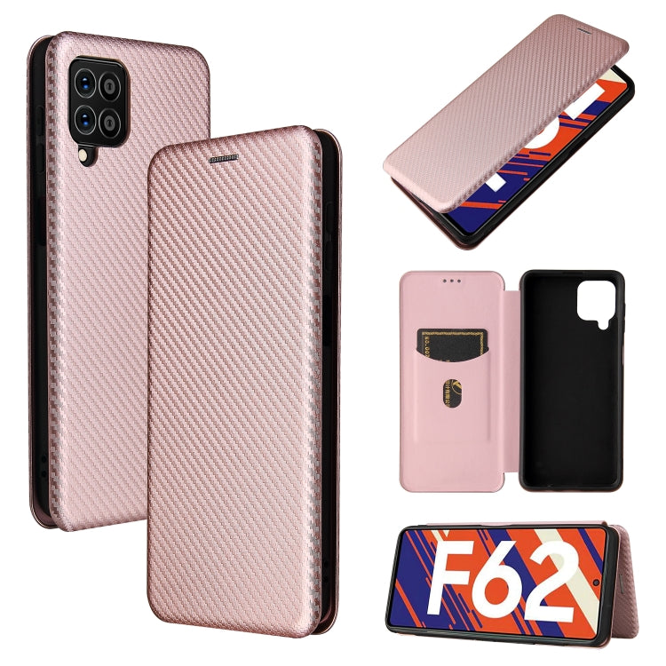 Carbon Fiber Texture Magnetic Horizontal Flip TPU + PC + PU Leather Case with Card Slot, For Asus ROG Phone 5, For Blackview BV6300 Pro, For Samsung Galaxy M62, For Samsung Galaxy F62, For Sony Xperia 1 III