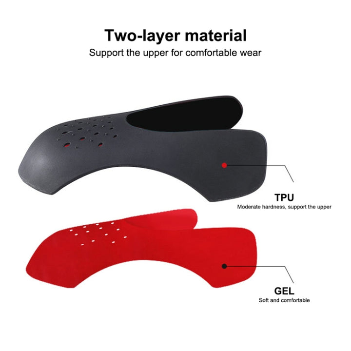 1 Pair 005 Anti-crease Anti-bending Anti-cracking Shoe Shield Protector, 225-250mm (Black Red), 225-250mm(Black Yellow), 255-275mm (Black Red), 255-275mm(Black Yellow)