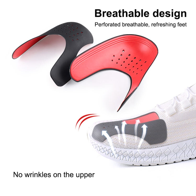 1 Pair 005 Anti-crease Anti-bending Anti-cracking Shoe Shield Protector, 225-250mm (Black Red), 225-250mm(Black Yellow), 255-275mm (Black Red), 255-275mm(Black Yellow)