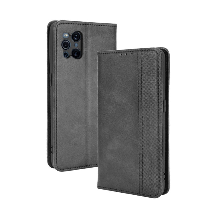 Magnetic Buckle Retro Crazy Horse Texture Horizontal Flip Leather Case with Holder & Card Slots & Photo Frame, For OPPO Find X3 / Find X3 Pro, For OPPO Reno5 Pro Plus / Find X3 Neo, For Xiaomi Redmi Note 10 4G / Note 10S