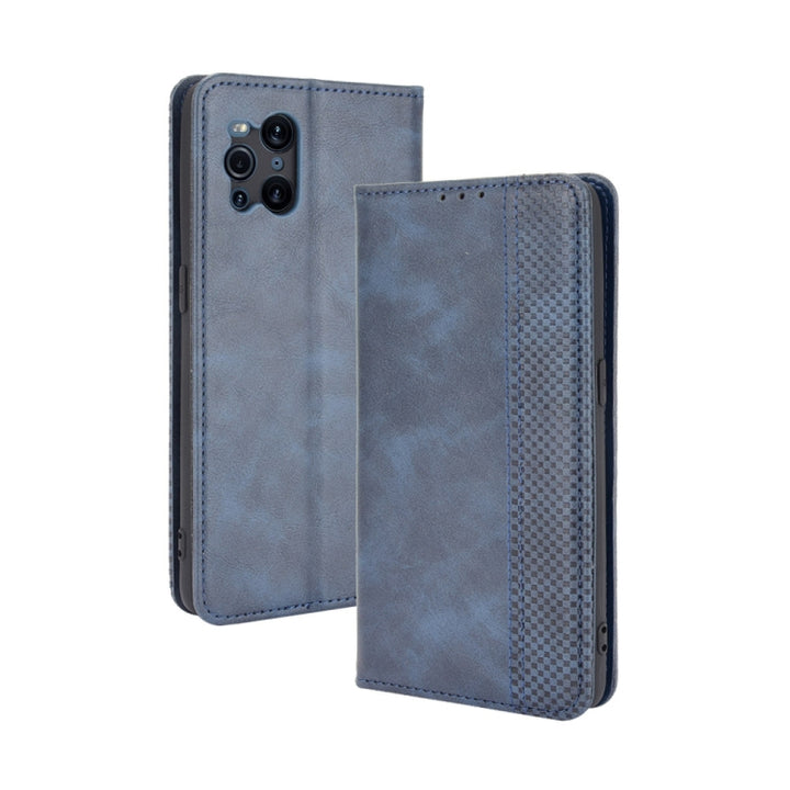 Magnetic Buckle Retro Crazy Horse Texture Horizontal Flip Leather Case with Holder & Card Slots & Photo Frame, For OPPO Find X3 / Find X3 Pro, For OPPO Reno5 Pro Plus / Find X3 Neo, For Xiaomi Redmi Note 10 4G / Note 10S