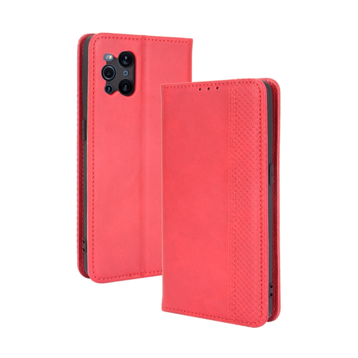 Magnetic Buckle Retro Crazy Horse Texture Horizontal Flip Leather Case with Holder & Card Slots & Photo Frame, For OPPO Find X3 / Find X3 Pro, For OPPO Reno5 Pro Plus / Find X3 Neo, For Xiaomi Redmi Note 10 4G / Note 10S