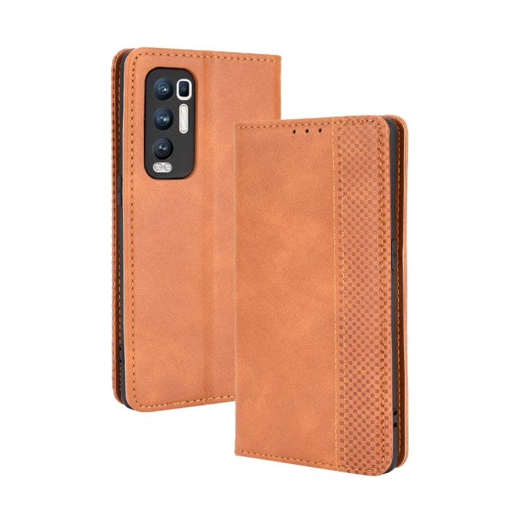 Magnetic Buckle Retro Crazy Horse Texture Horizontal Flip Leather Case with Holder & Card Slots & Photo Frame, For OPPO Find X3 / Find X3 Pro, For OPPO Reno5 Pro Plus / Find X3 Neo, For Xiaomi Redmi Note 10 4G / Note 10S