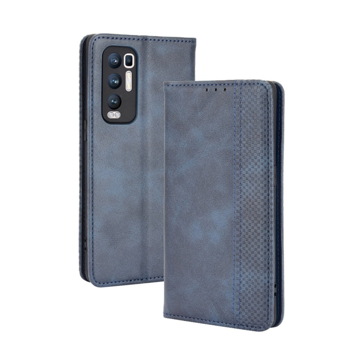 Magnetic Buckle Retro Crazy Horse Texture Horizontal Flip Leather Case with Holder & Card Slots & Photo Frame, For OPPO Find X3 / Find X3 Pro, For OPPO Reno5 Pro Plus / Find X3 Neo, For Xiaomi Redmi Note 10 4G / Note 10S