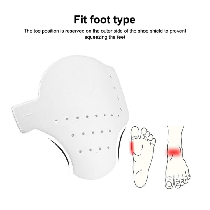 1 Pair 006 Anti-crease Anti-wrinkle Invisible Shoe Shield Holder Protector, Shoe Shield (White), Shoe Shield (Black)