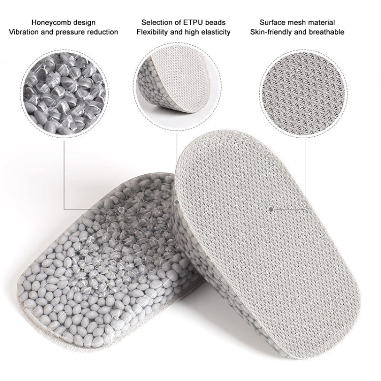 1 Pair 039 Men Soft Invisible Sports Shockproof Inner Heightening Insole Shoe-pad, 1.5cm Men (Grey), 2.5cm Men (Grey), 3.5cm Men (Grey)