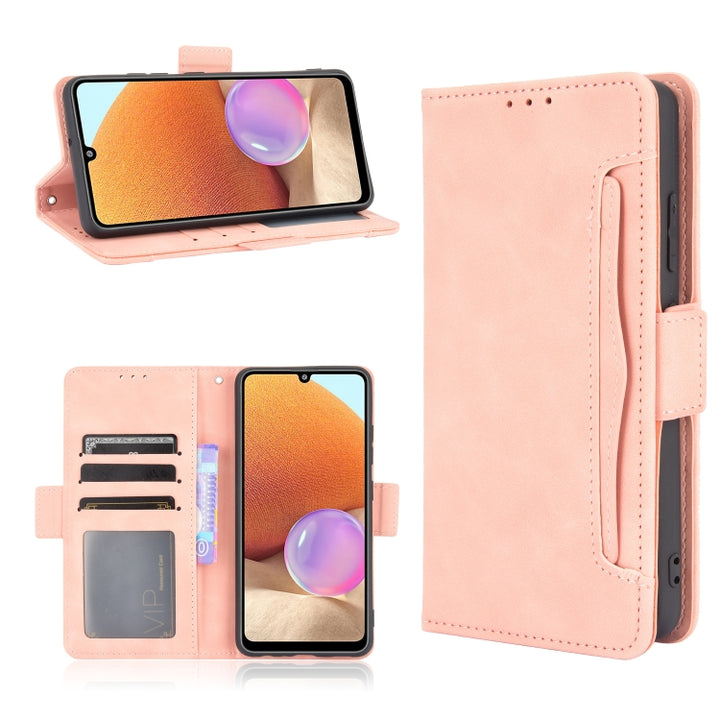 Skin Feel Calf Pattern Horizontal Flip Leather Case with Holder & Card Slots & Photo Frame, For Xiaomi Redmi Note 10 4G / Note 10S, For Xiaomi Redmi Note 10 Pro / Note 10 Pro Max, For Ulefone Note 11P, For Samsung Galaxy A32 4G