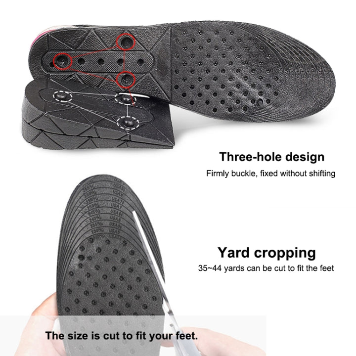 1 Pair Adjustable Breathable Shockproof Invisible Combination Heightening Full Insole Shoe-pad, Size: 225-270cm, 225-270cm