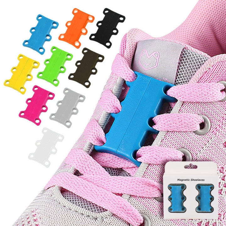 Magnetic Shoelace Buckle Non Binding Shoe Lace Accessories, S (Below 230mm), L (Above 230mm)