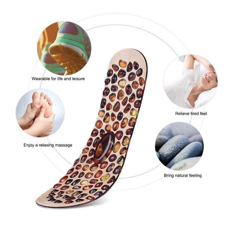 1 Pair Cuttable Imitation Pebbles Massage Insole Shoe-pad, S (225-250mm), L (255-275mm)