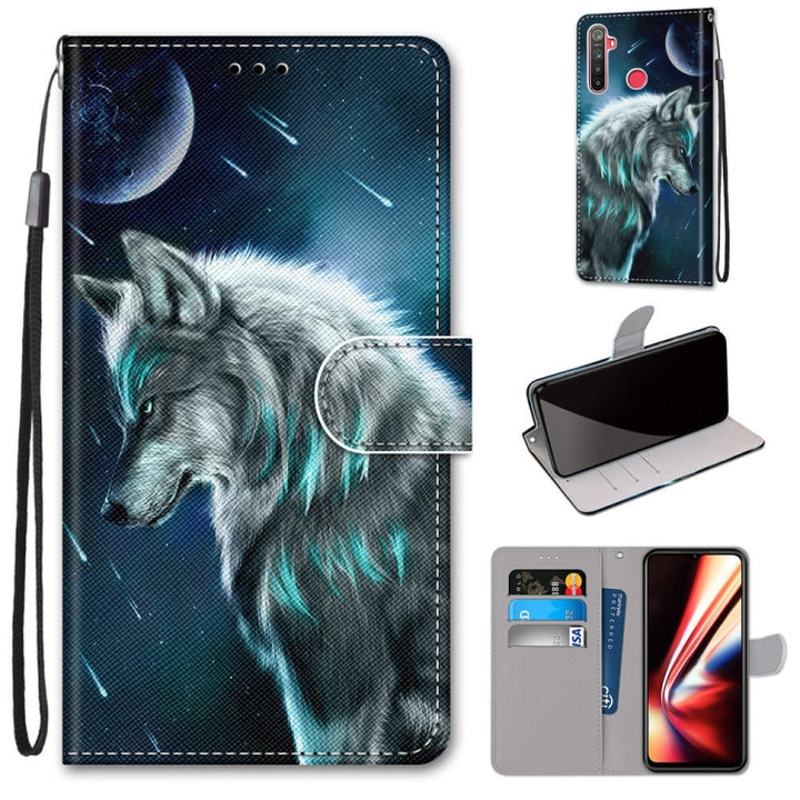 Coloured Drawing Cross Texture Horizontal Flip PU Leather Case with Holder & Card Slots & Wallet & Lanyard, For Samsung Galaxy Xcover 5, For OPPO Realme 5 / 5s / 5i / C3 / C3i / 6i/ Narzo10 / 10A / 20A, For OPPO Realme 5 / 5s / 5i / C3 / C3i / 6i