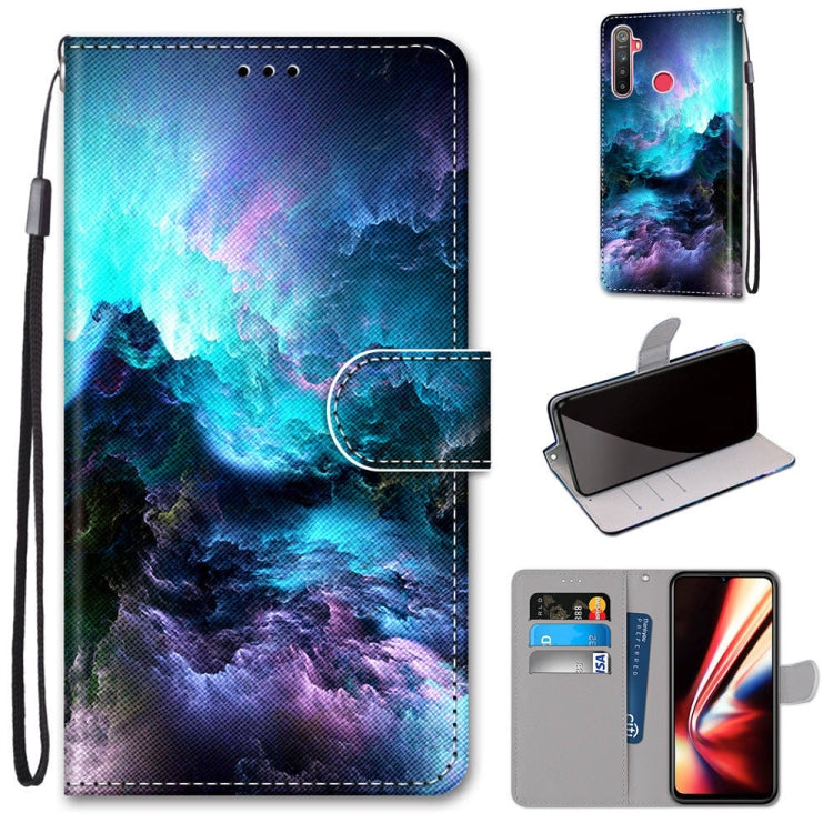 Coloured Drawing Cross Texture Horizontal Flip PU Leather Case with Holder & Card Slots & Wallet & Lanyard, For Samsung Galaxy Xcover 5, For OPPO Realme 5 / 5s / 5i / C3 / C3i / 6i/ Narzo10 / 10A / 20A, For OPPO Realme 5 / 5s / 5i / C3 / C3i / 6i