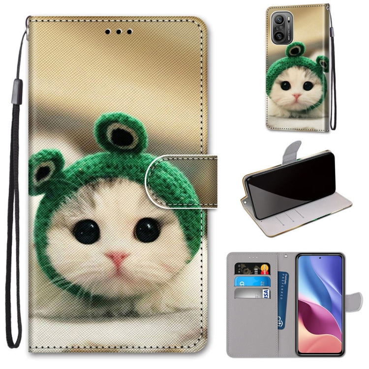 Coloured Drawing Cross Texture Horizontal Flip PU Leather Case with Holder & Card Slots & Wallet & Lanyard, For Xiaomi Redmi K40 / K40 Pro / K40 Pro+ / Mi 11i / Poco F3