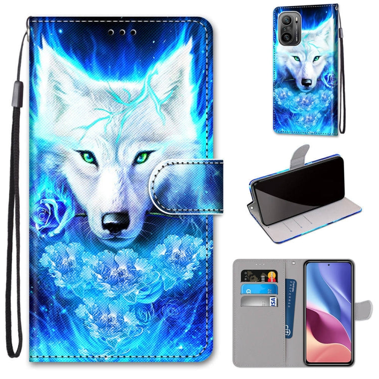 Coloured Drawing Cross Texture Horizontal Flip PU Leather Case with Holder & Card Slots & Wallet & Lanyard, For Xiaomi Redmi K40 / K40 Pro / K40 Pro+ / Mi 11i / Poco F3