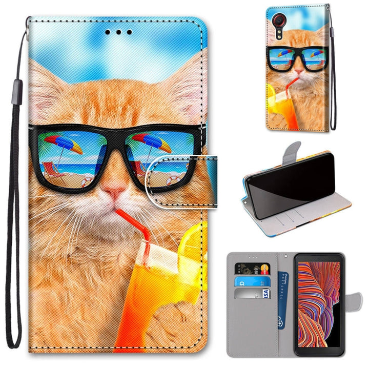 Coloured Drawing Cross Texture Horizontal Flip PU Leather Case with Holder & Card Slots & Wallet & Lanyard, For Samsung Galaxy Xcover 5, For OPPO Realme 5 / 5s / 5i / C3 / C3i / 6i/ Narzo10 / 10A / 20A, For OPPO Realme 5 / 5s / 5i / C3 / C3i / 6i