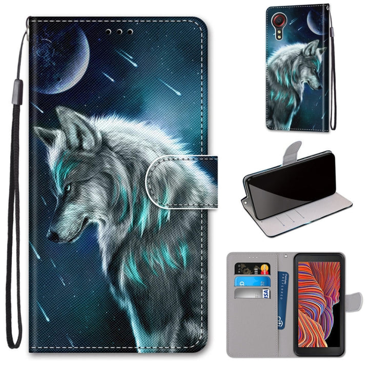 Coloured Drawing Cross Texture Horizontal Flip PU Leather Case with Holder & Card Slots & Wallet & Lanyard, For Samsung Galaxy Xcover 5, For OPPO Realme 5 / 5s / 5i / C3 / C3i / 6i/ Narzo10 / 10A / 20A, For OPPO Realme 5 / 5s / 5i / C3 / C3i / 6i