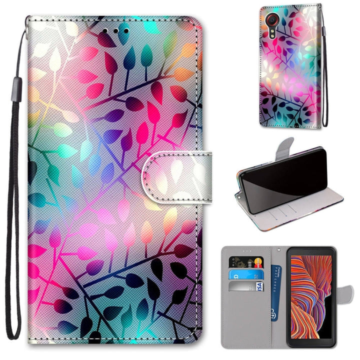 Coloured Drawing Cross Texture Horizontal Flip PU Leather Case with Holder & Card Slots & Wallet & Lanyard, For Samsung Galaxy Xcover 5, For OPPO Realme 5 / 5s / 5i / C3 / C3i / 6i/ Narzo10 / 10A / 20A, For OPPO Realme 5 / 5s / 5i / C3 / C3i / 6i