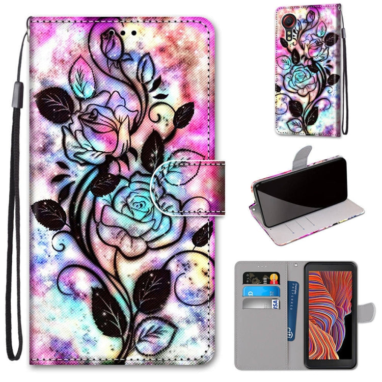 Coloured Drawing Cross Texture Horizontal Flip PU Leather Case with Holder & Card Slots & Wallet & Lanyard, For Samsung Galaxy Xcover 5, For OPPO Realme 5 / 5s / 5i / C3 / C3i / 6i/ Narzo10 / 10A / 20A, For OPPO Realme 5 / 5s / 5i / C3 / C3i / 6i