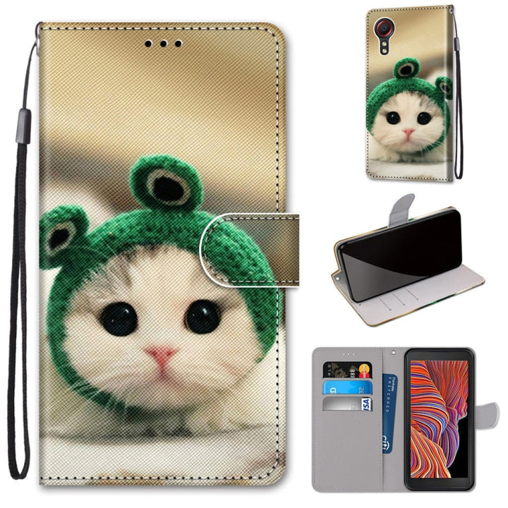 Coloured Drawing Cross Texture Horizontal Flip PU Leather Case with Holder & Card Slots & Wallet & Lanyard, For Samsung Galaxy Xcover 5, For OPPO Realme 5 / 5s / 5i / C3 / C3i / 6i/ Narzo10 / 10A / 20A, For OPPO Realme 5 / 5s / 5i / C3 / C3i / 6i