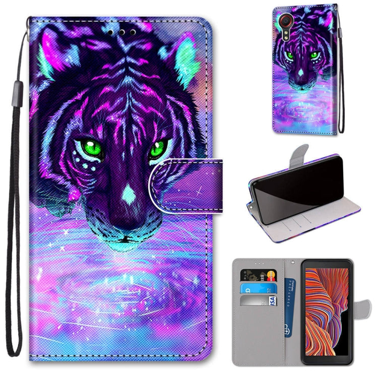 Coloured Drawing Cross Texture Horizontal Flip PU Leather Case with Holder & Card Slots & Wallet & Lanyard, For Samsung Galaxy Xcover 5, For OPPO Realme 5 / 5s / 5i / C3 / C3i / 6i/ Narzo10 / 10A / 20A, For OPPO Realme 5 / 5s / 5i / C3 / C3i / 6i