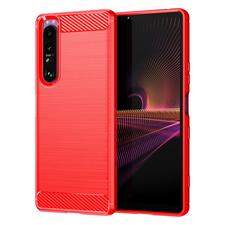 Brushed Texture Carbon Fiber TPU Case, For Sony Xperia 10 III, For Sony Xperia 1 III