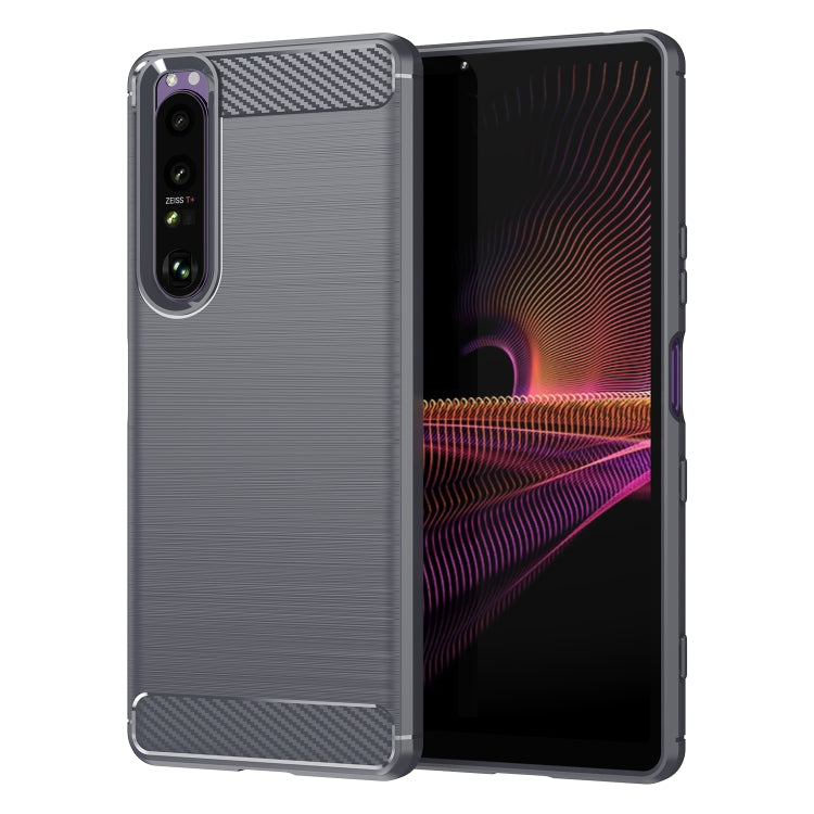 Brushed Texture Carbon Fiber TPU Case, For Sony Xperia 10 III, For Sony Xperia 1 III