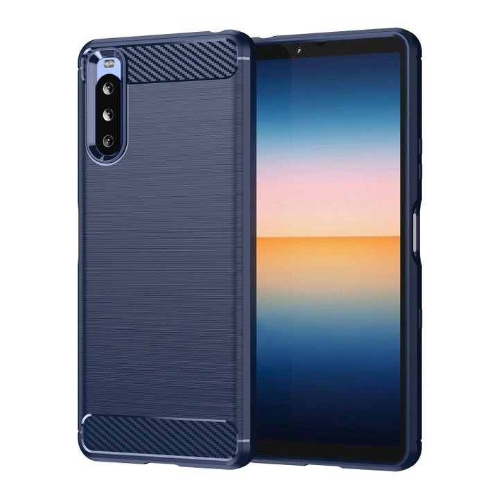 Brushed Texture Carbon Fiber TPU Case, For Sony Xperia 10 III, For Sony Xperia 1 III