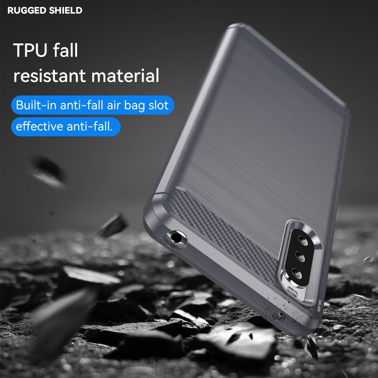 Brushed Texture Carbon Fiber TPU Case, For Sony Xperia 10 III, For Sony Xperia 1 III