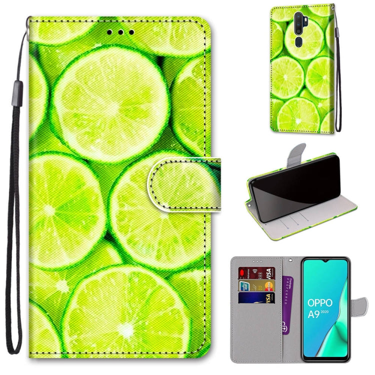 Coloured Drawing Cross Texture Horizontal Flip PU Leather Case with Holder & Card Slots & Wallet & Lanyard, For OPPO A9 (2020) / A5 (2020) / A11X / A11