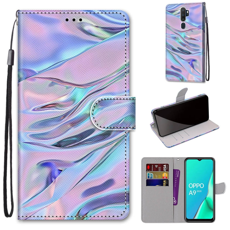 Coloured Drawing Cross Texture Horizontal Flip PU Leather Case with Holder & Card Slots & Wallet & Lanyard, For OPPO A9 (2020) / A5 (2020) / A11X / A11