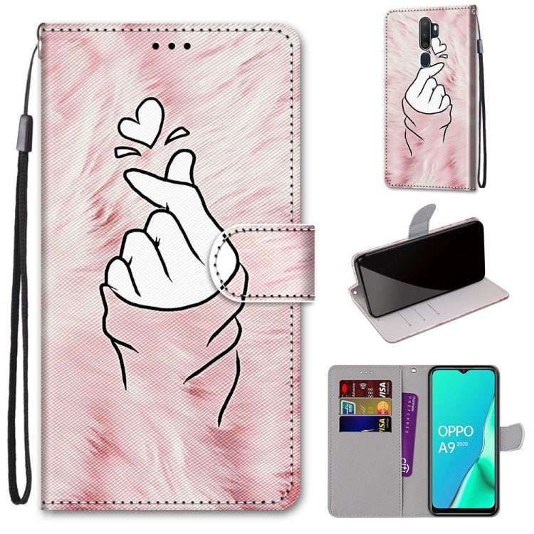 Coloured Drawing Cross Texture Horizontal Flip PU Leather Case with Holder & Card Slots & Wallet & Lanyard, For OPPO A9 (2020) / A5 (2020) / A11X / A11