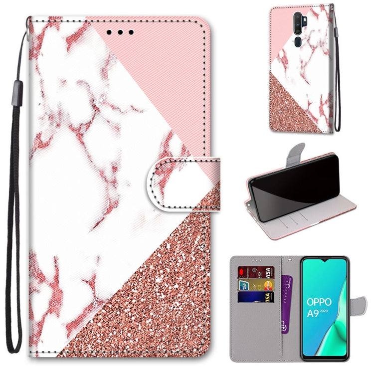 Coloured Drawing Cross Texture Horizontal Flip PU Leather Case with Holder & Card Slots & Wallet & Lanyard, For OPPO A9 (2020) / A5 (2020) / A11X / A11