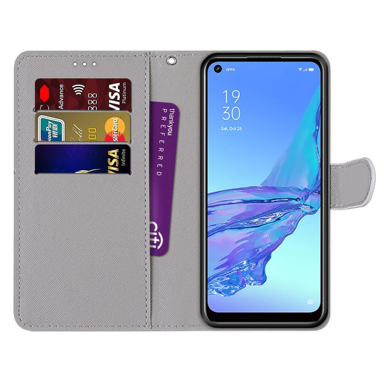 Coloured Drawing Cross Texture Horizontal Flip PU Leather Case with Holder & Card Slots & Wallet & Lanyard, For OPPO A53 4G(2020) / A53s / A32 / A33 (2020)