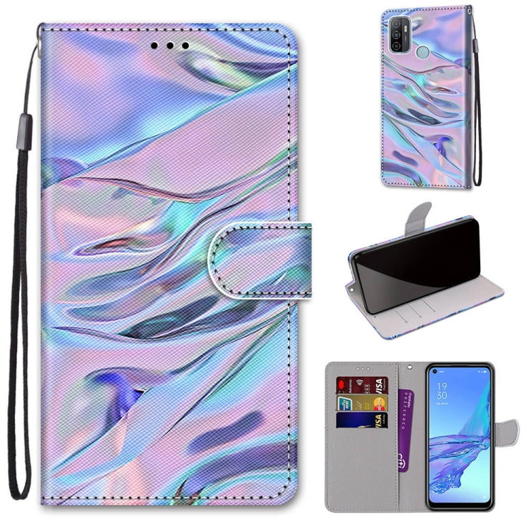 Coloured Drawing Cross Texture Horizontal Flip PU Leather Case with Holder & Card Slots & Wallet & Lanyard, For OPPO A53 4G(2020) / A53s / A32 / A33 (2020)