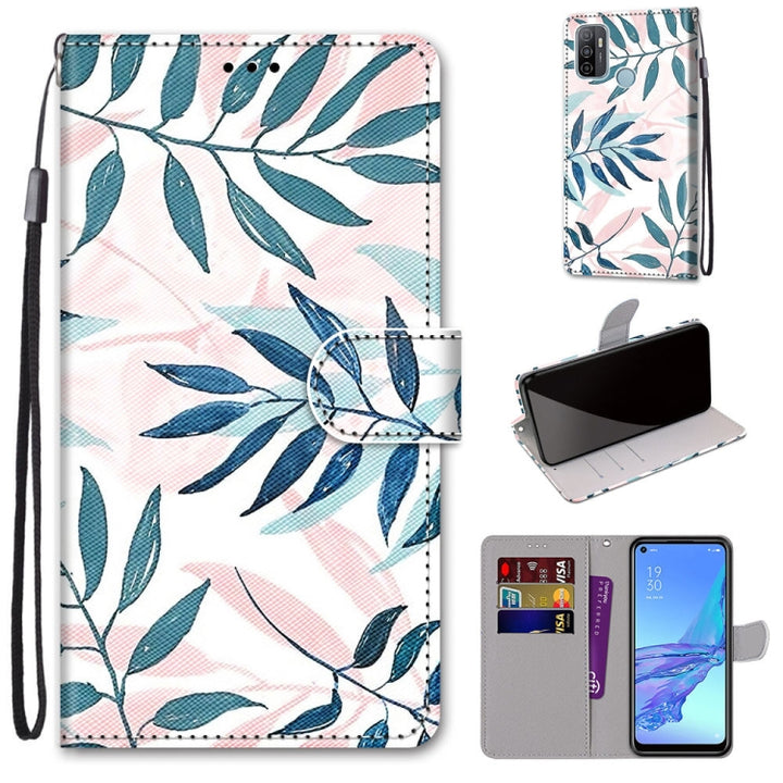 Coloured Drawing Cross Texture Horizontal Flip PU Leather Case with Holder & Card Slots & Wallet & Lanyard, For OPPO A53 4G(2020) / A53s / A32 / A33 (2020)