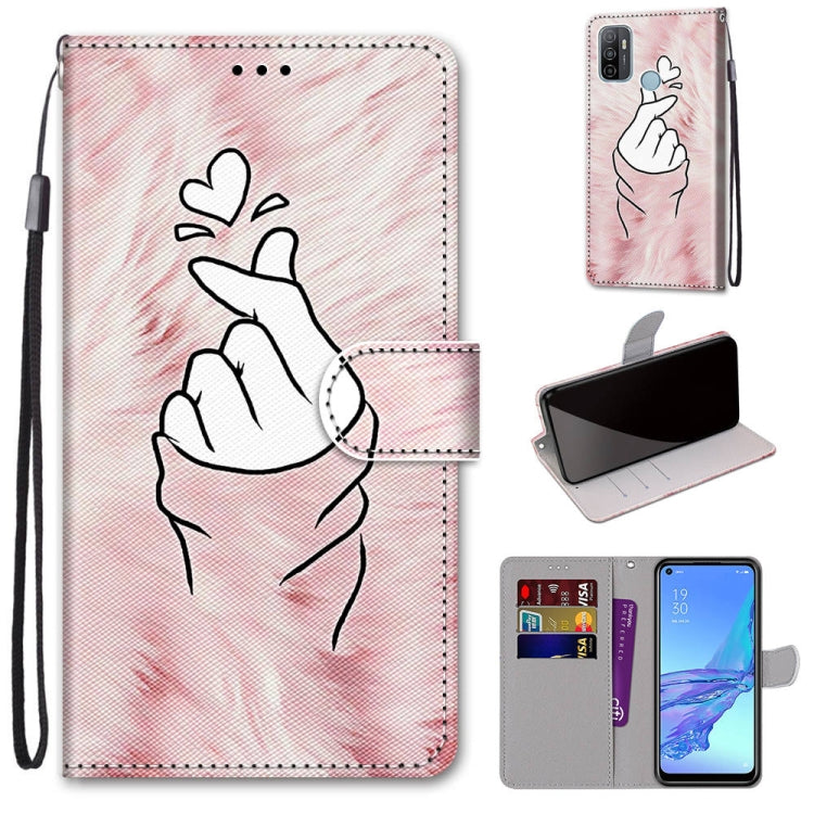 Coloured Drawing Cross Texture Horizontal Flip PU Leather Case with Holder & Card Slots & Wallet & Lanyard, For OPPO A53 4G(2020) / A53s / A32 / A33 (2020)