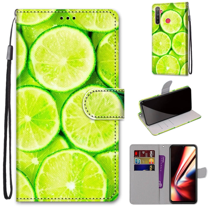 Coloured Drawing Cross Texture Horizontal Flip PU Leather Case with Holder & Card Slots & Wallet & Lanyard, For OPPO Realme 5 / 5s / 5i / C3 / C3i / 6i / Narzo10 / 10A / 20A