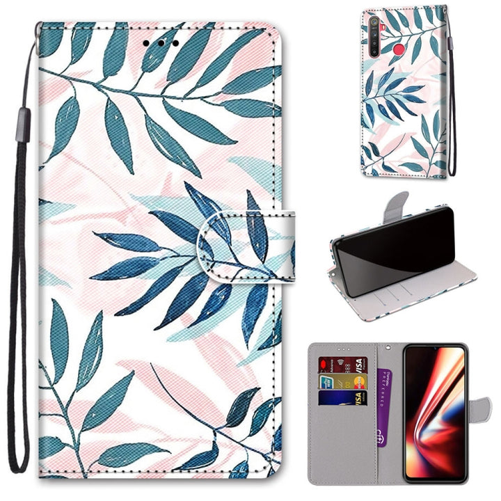 Coloured Drawing Cross Texture Horizontal Flip PU Leather Case with Holder & Card Slots & Wallet & Lanyard, For OPPO Realme 5 / 5s / 5i / C3 / C3i / 6i / Narzo10 / 10A / 20A