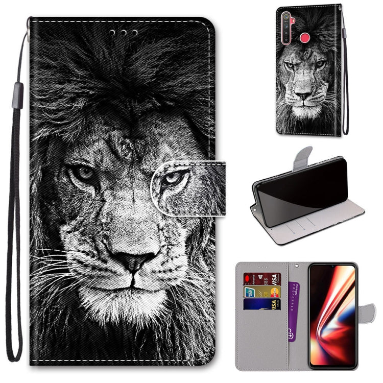 Coloured Drawing Cross Texture Horizontal Flip PU Leather Case with Holder & Card Slots & Wallet & Lanyard, For OPPO Realme 5 / 5s / 5i / C3 / C3i / 6i / Narzo10 / 10A / 20A