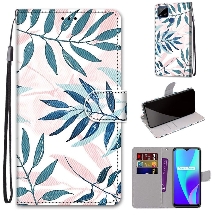 Coloured Drawing Cross Texture Horizontal Flip PU Leather Case with Holder & Card Slots & Wallet & Lanyard, For OPPO Realme C15 / C12 / C25 / 7i (Global) / Narzo 20 / 30A