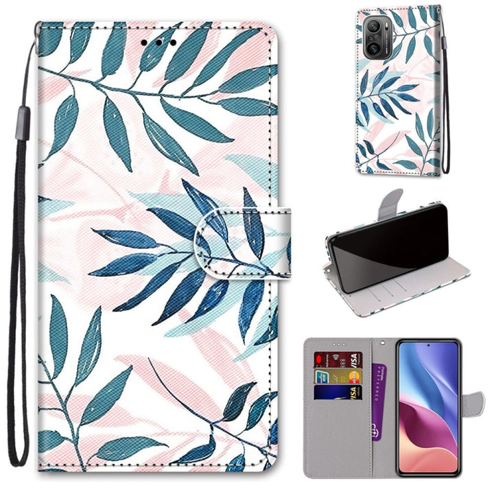 Coloured Drawing Cross Texture Horizontal Flip PU Leather Case with Holder & Card Slots & Wallet & Lanyard, For Xiaomi Redmi K40 / K40 Pro / K40 Pro+