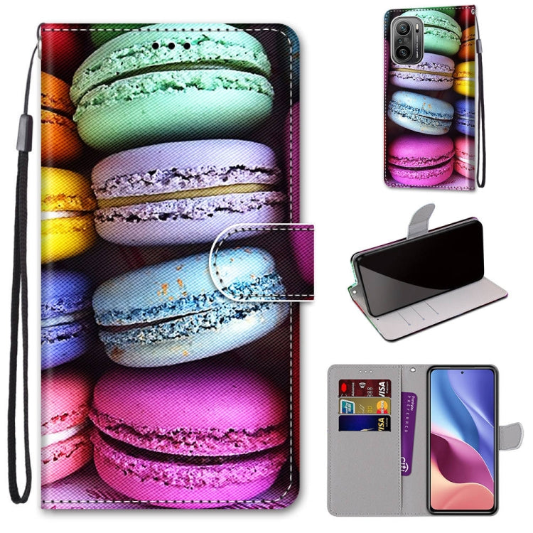 Coloured Drawing Cross Texture Horizontal Flip PU Leather Case with Holder & Card Slots & Wallet & Lanyard, For Xiaomi Redmi K40 / K40 Pro / K40 Pro+